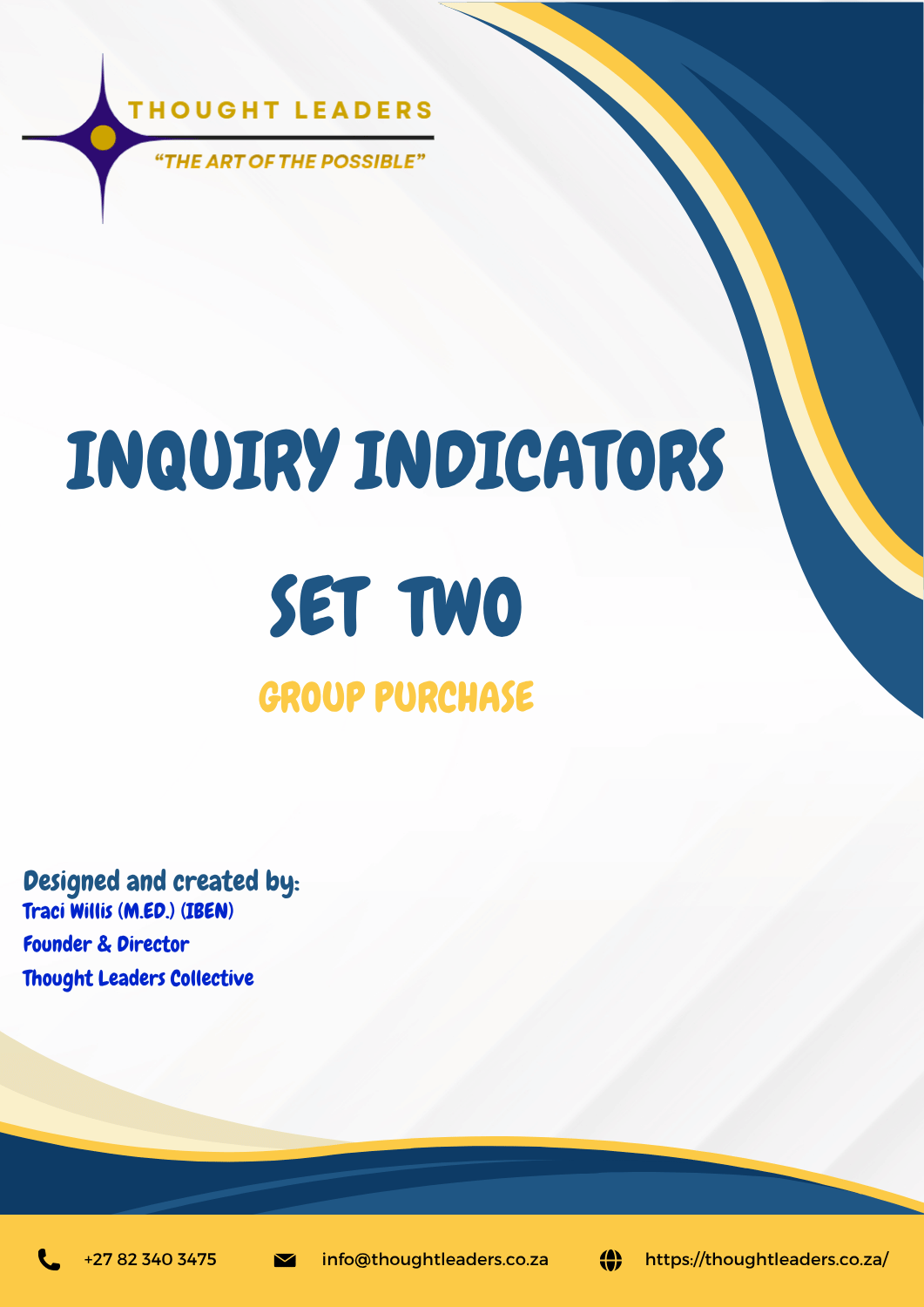 Inquiry Indicators - Set Two (Group License)
